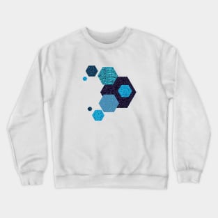 Hexagon Geometric Pattern Crewneck Sweatshirt